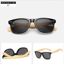 Load image into Gallery viewer, Vintage Bamboo Frame sunglasses Women