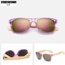 Load image into Gallery viewer, Vintage Bamboo Frame sunglasses Women