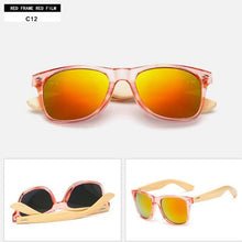 Load image into Gallery viewer, Vintage Bamboo Frame sunglasses Women